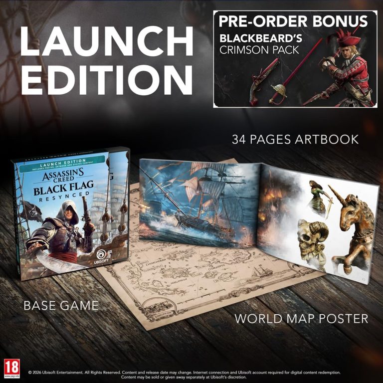 Pre-order Assassin's Creed black flag launch edition ps5