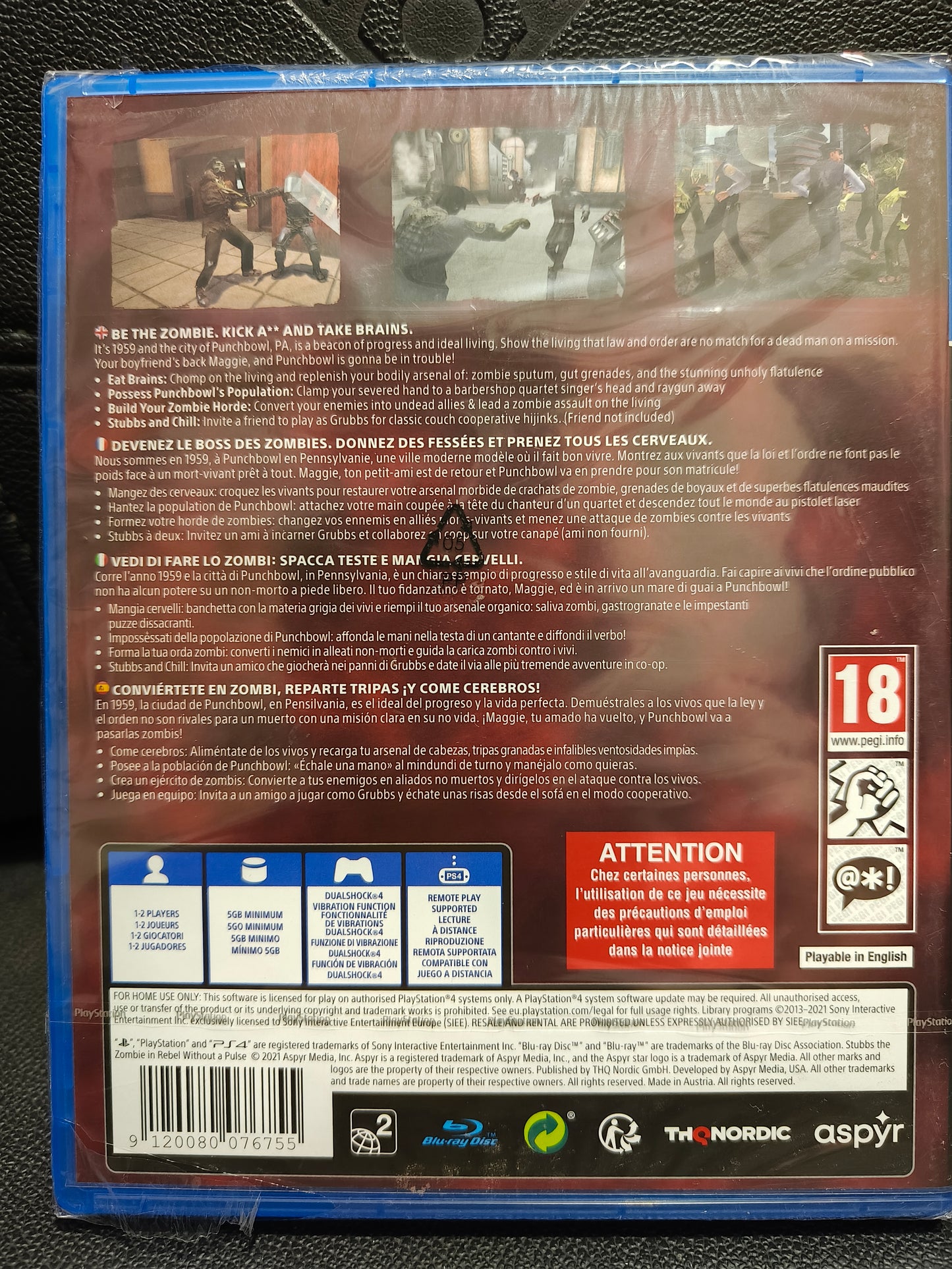Stubbs the zombie ps4 sealed