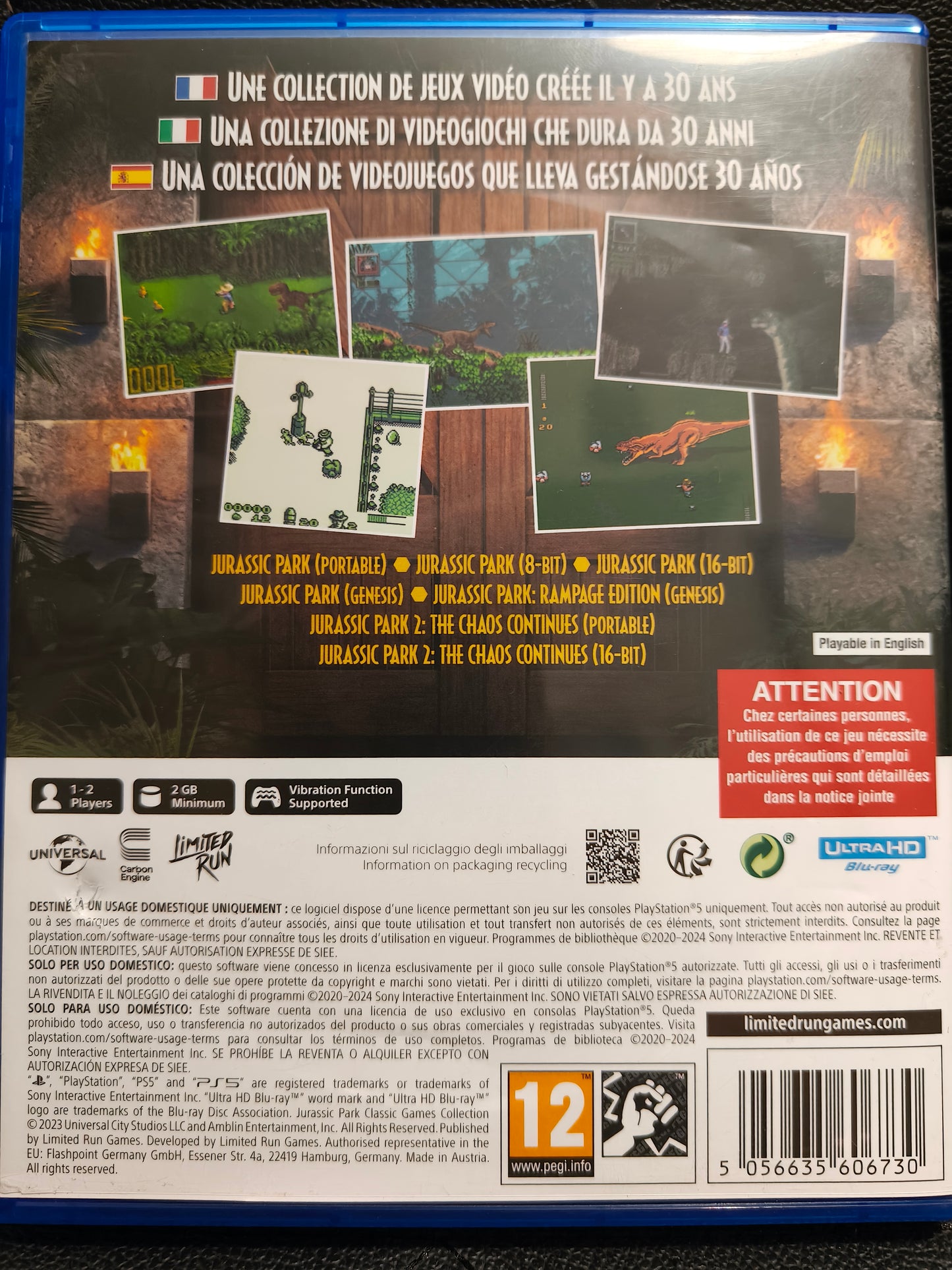 Jurassic Park Classic collection ps5