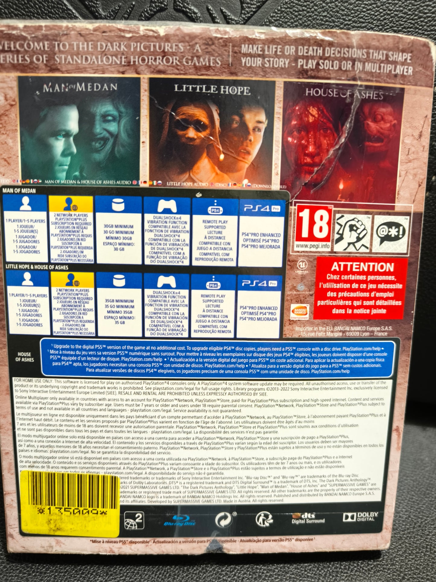 The dark pictures anthology triple pack ps4