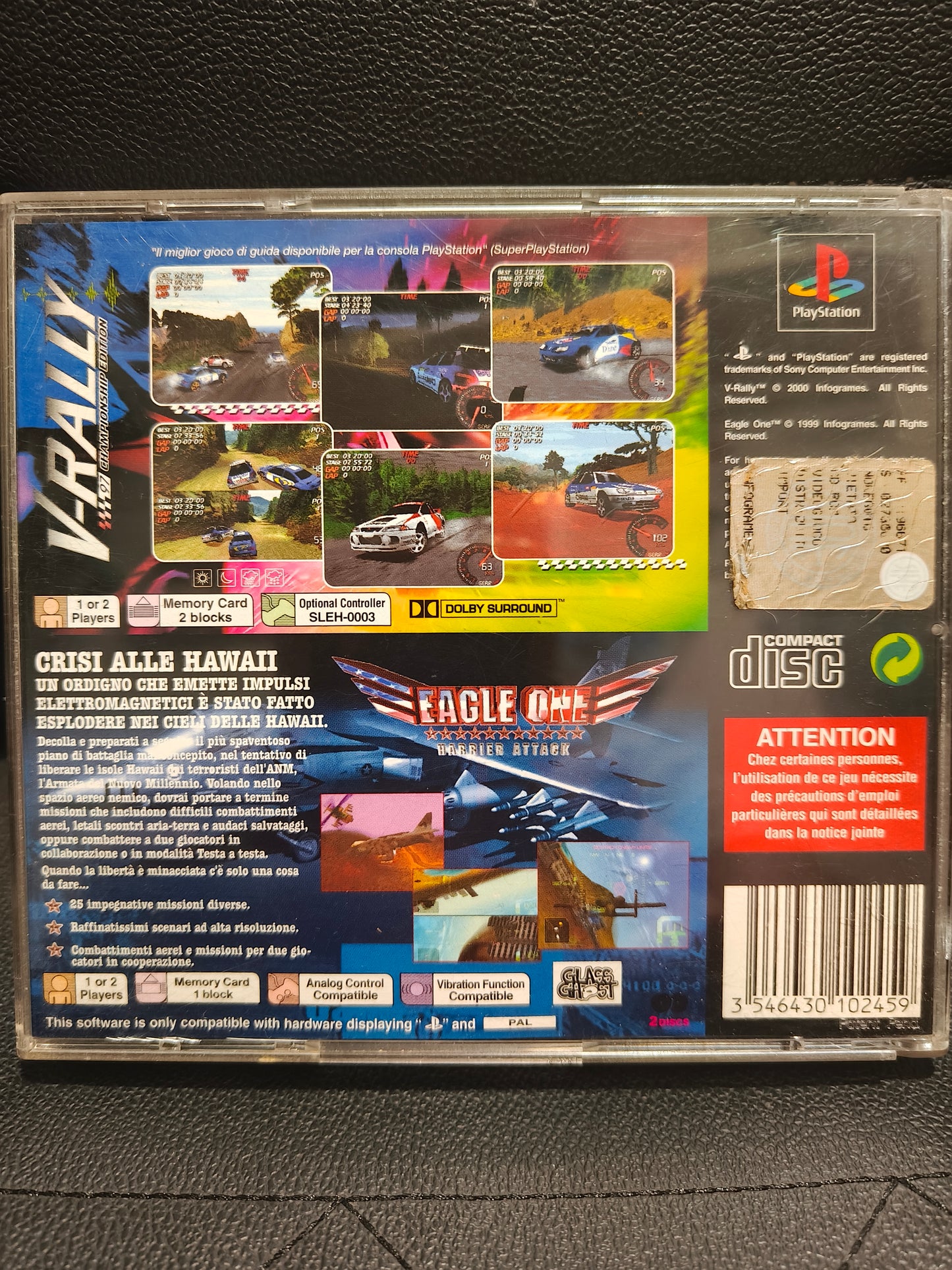 2 giochi ps1 Eagle One + v-rally