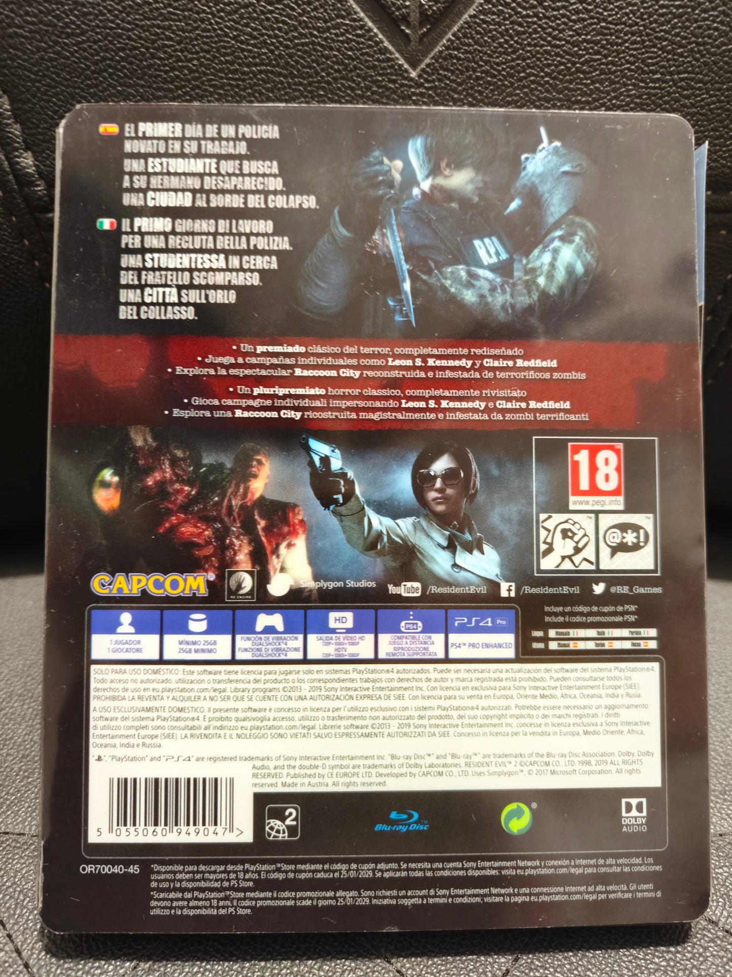 Resident evil 2 steelbook ps4
