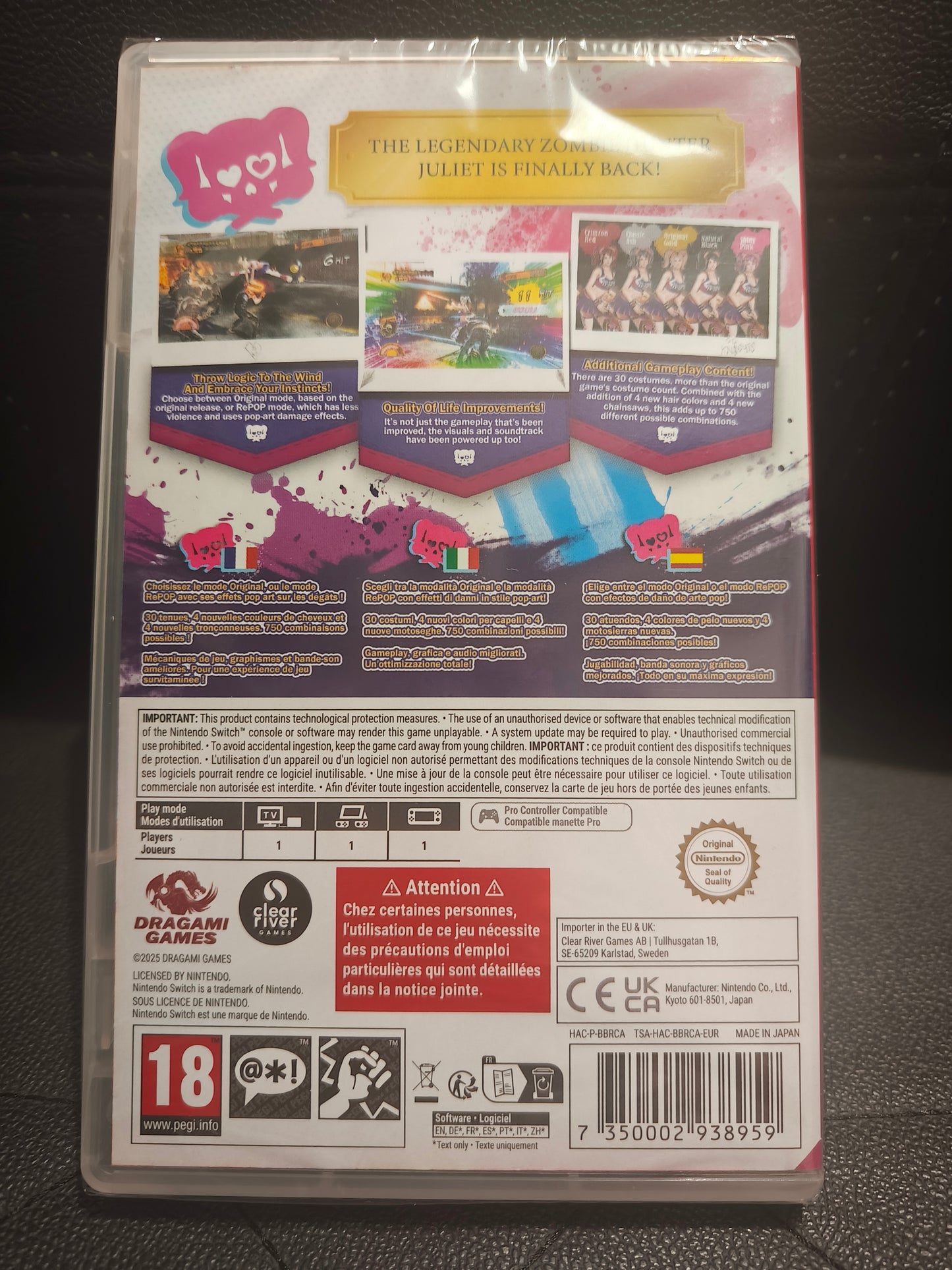 Lollipop chainsaw repop switch sealed