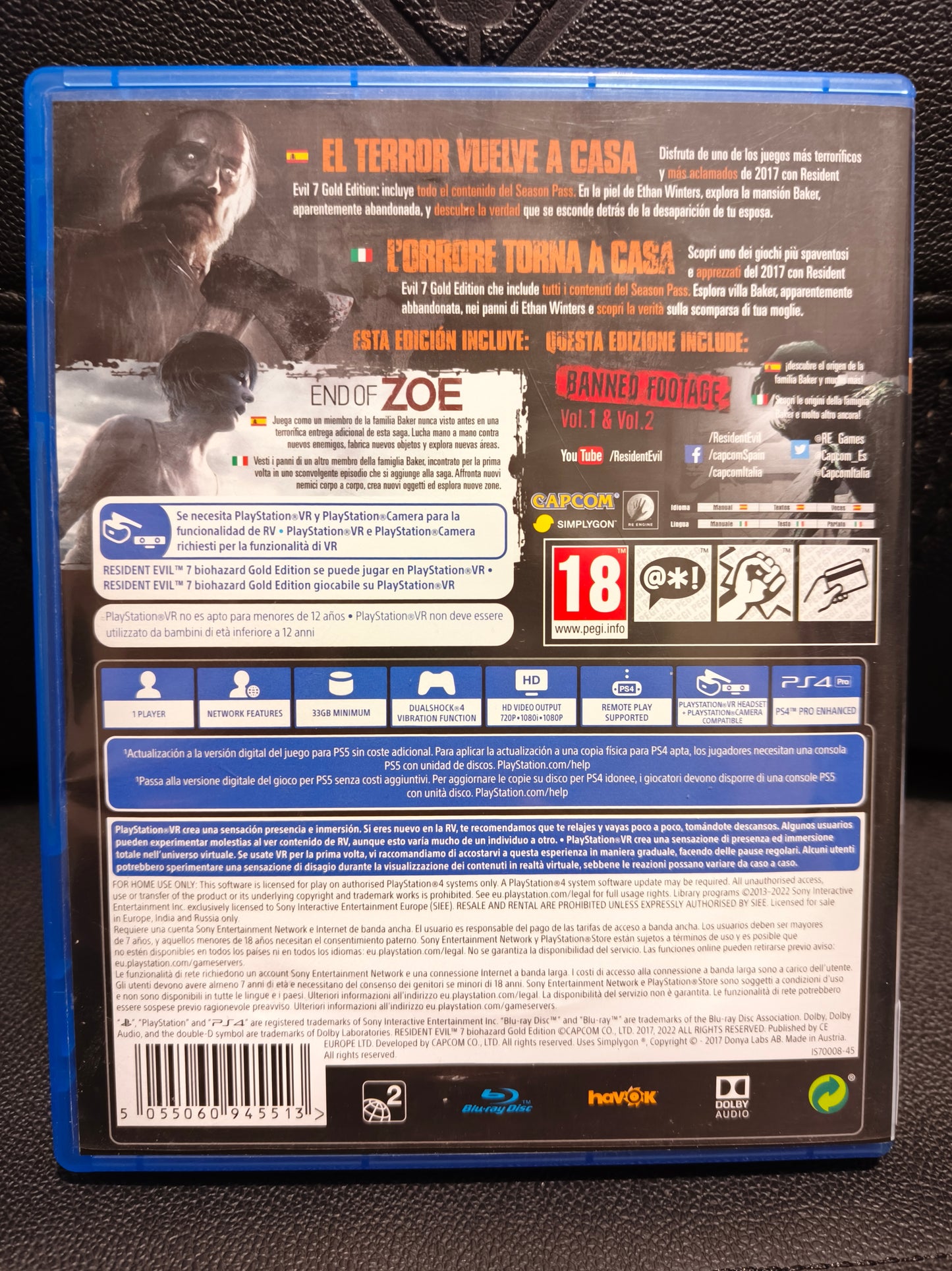 Resident evil VII biohazard Gold edition ps4