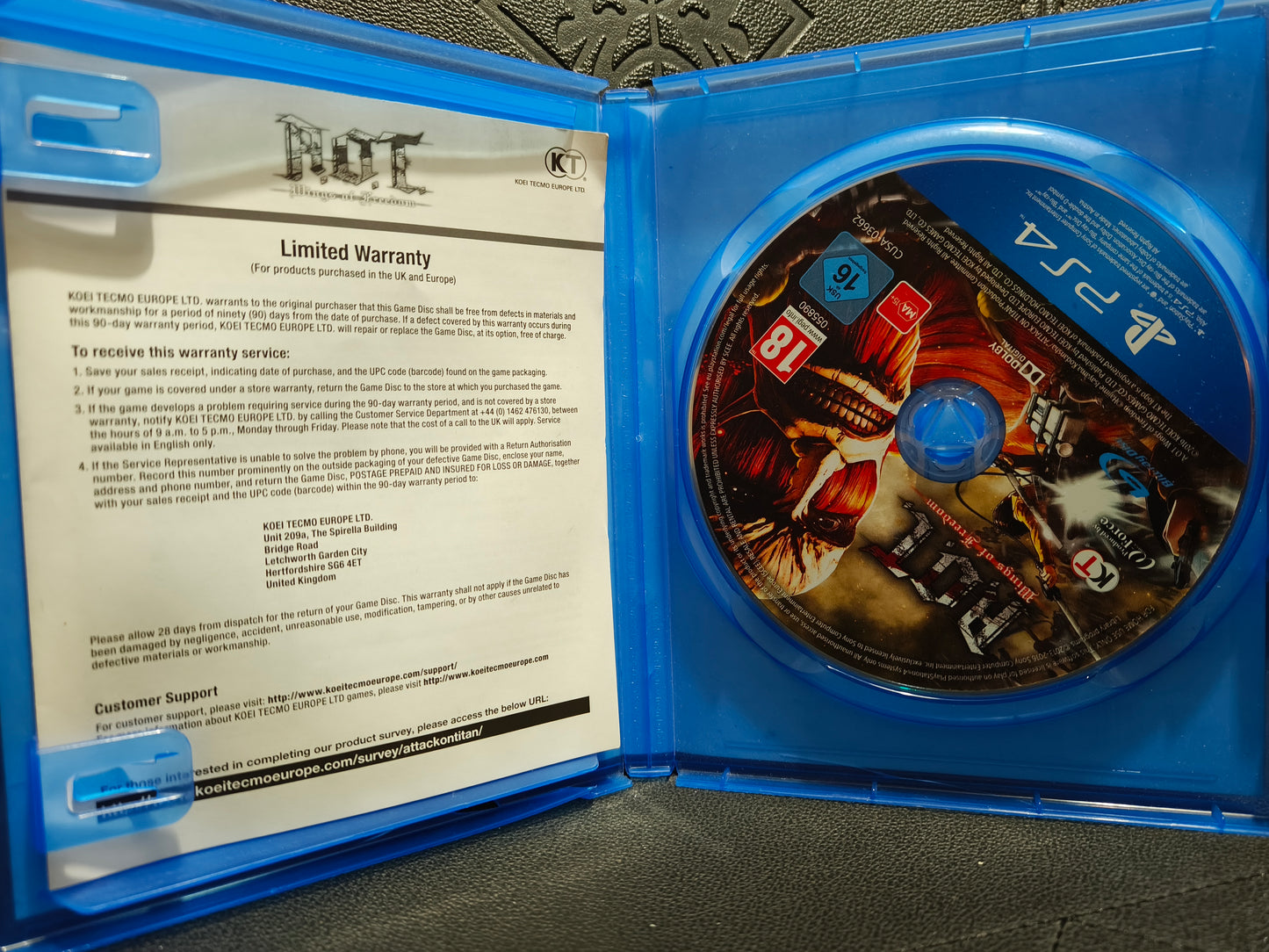 Attack on titan ps4