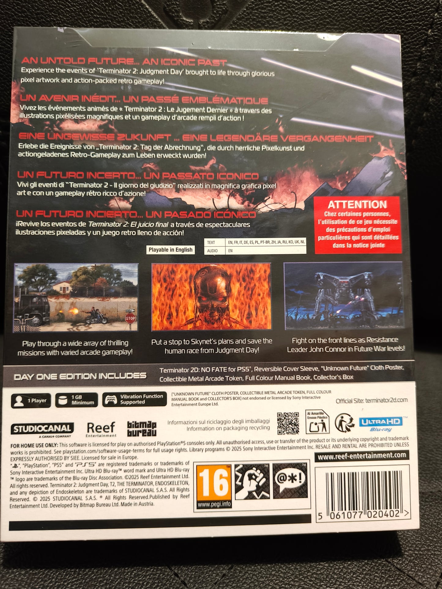 Terminator 2d no fate day One edition ps5 sealed