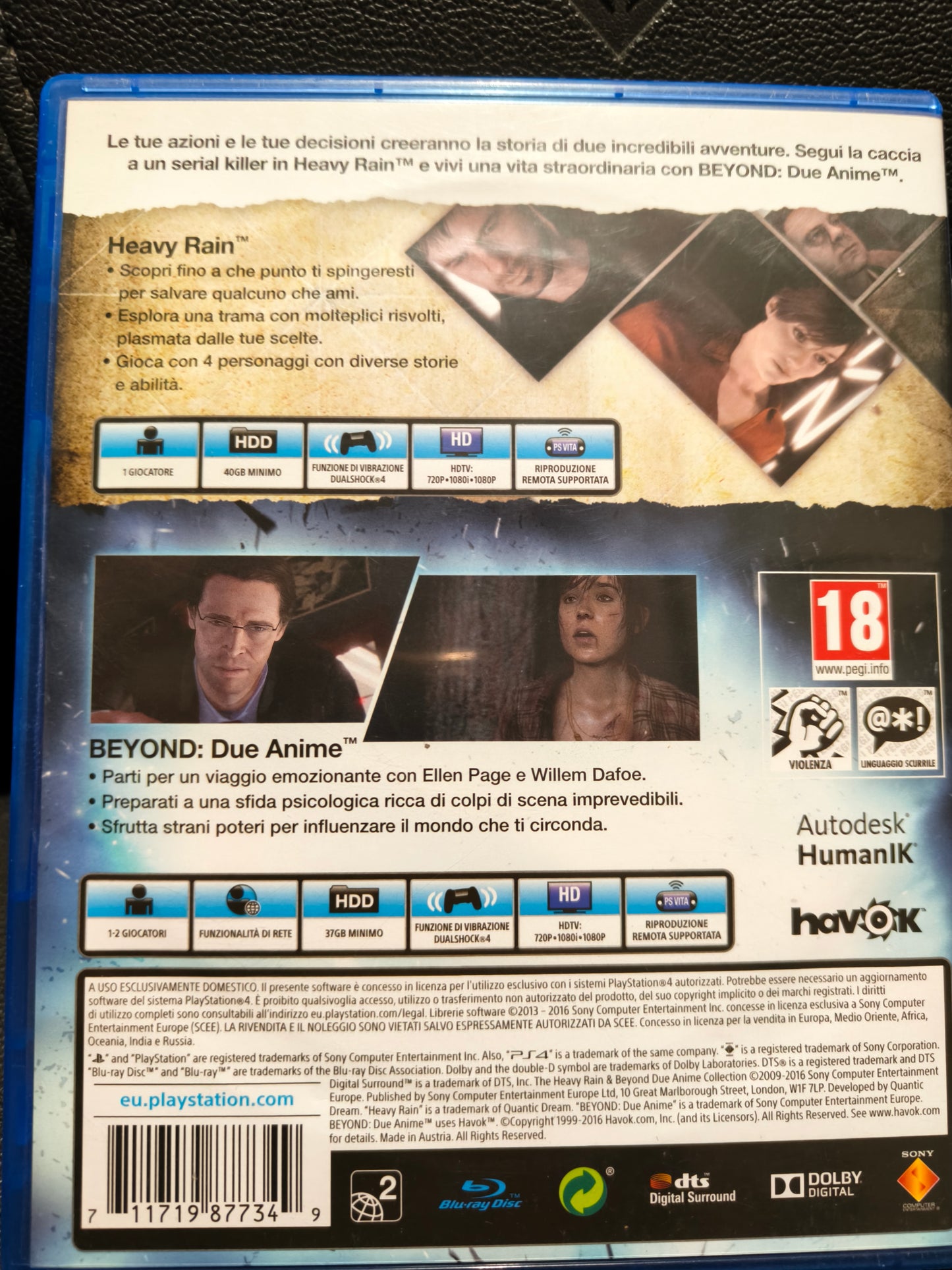 The heavy Rain & beyond collection ps4