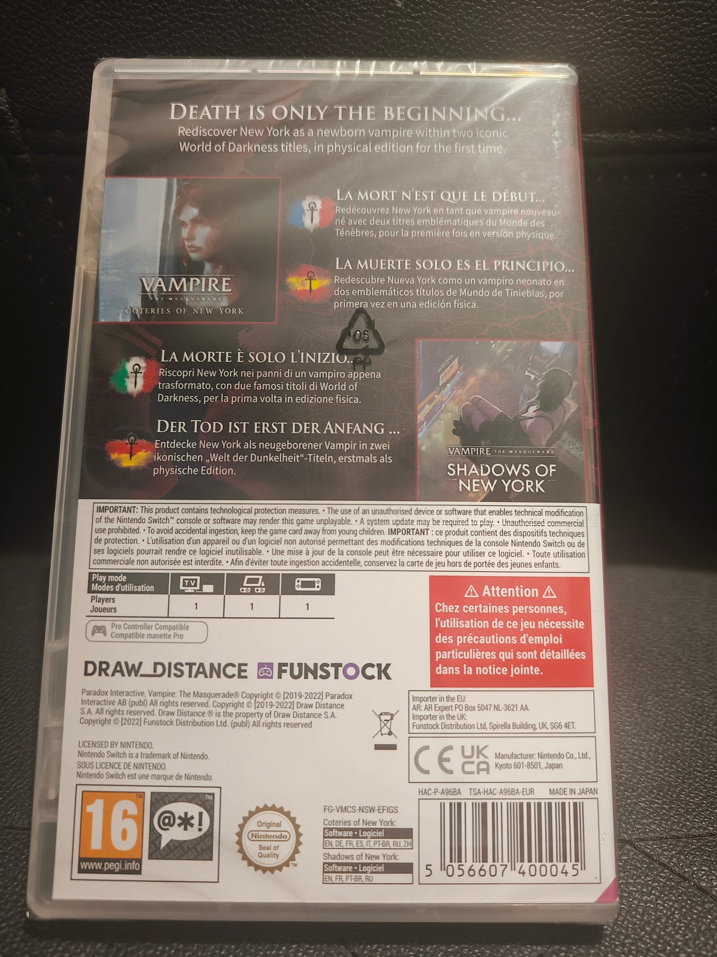 Vampire the masquerade ny bundle switch sealed