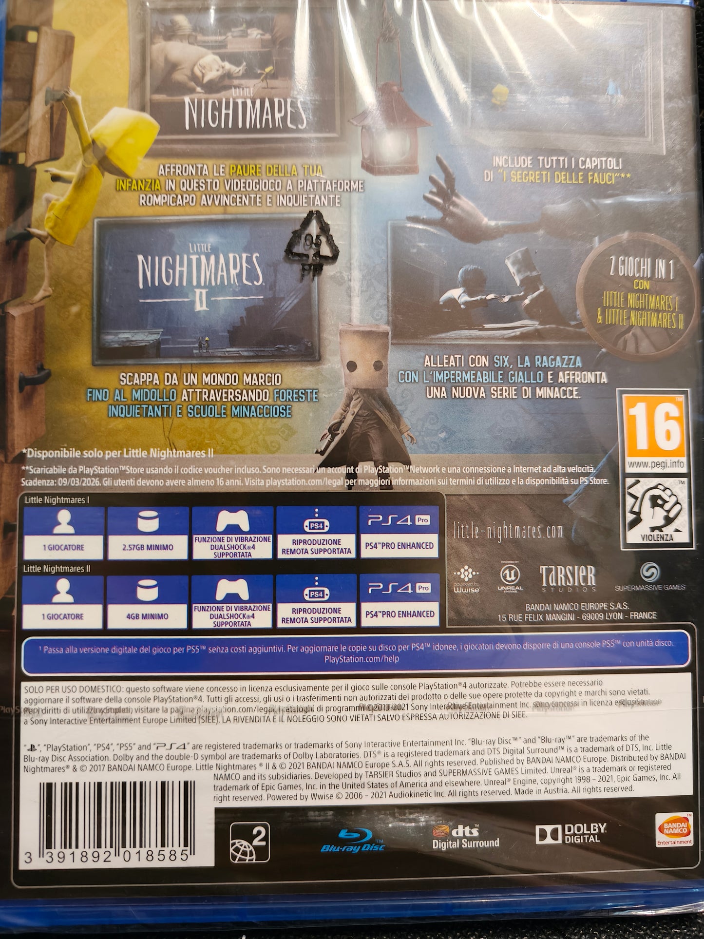 Little nightmares 1 & 2 ps4 sealed