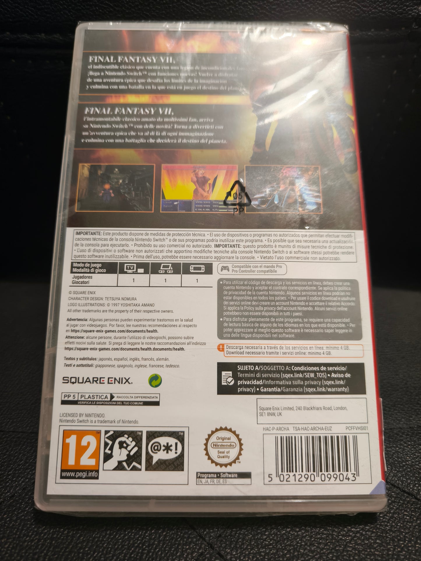Final fantasy VII switch nuovo sigillato sealed