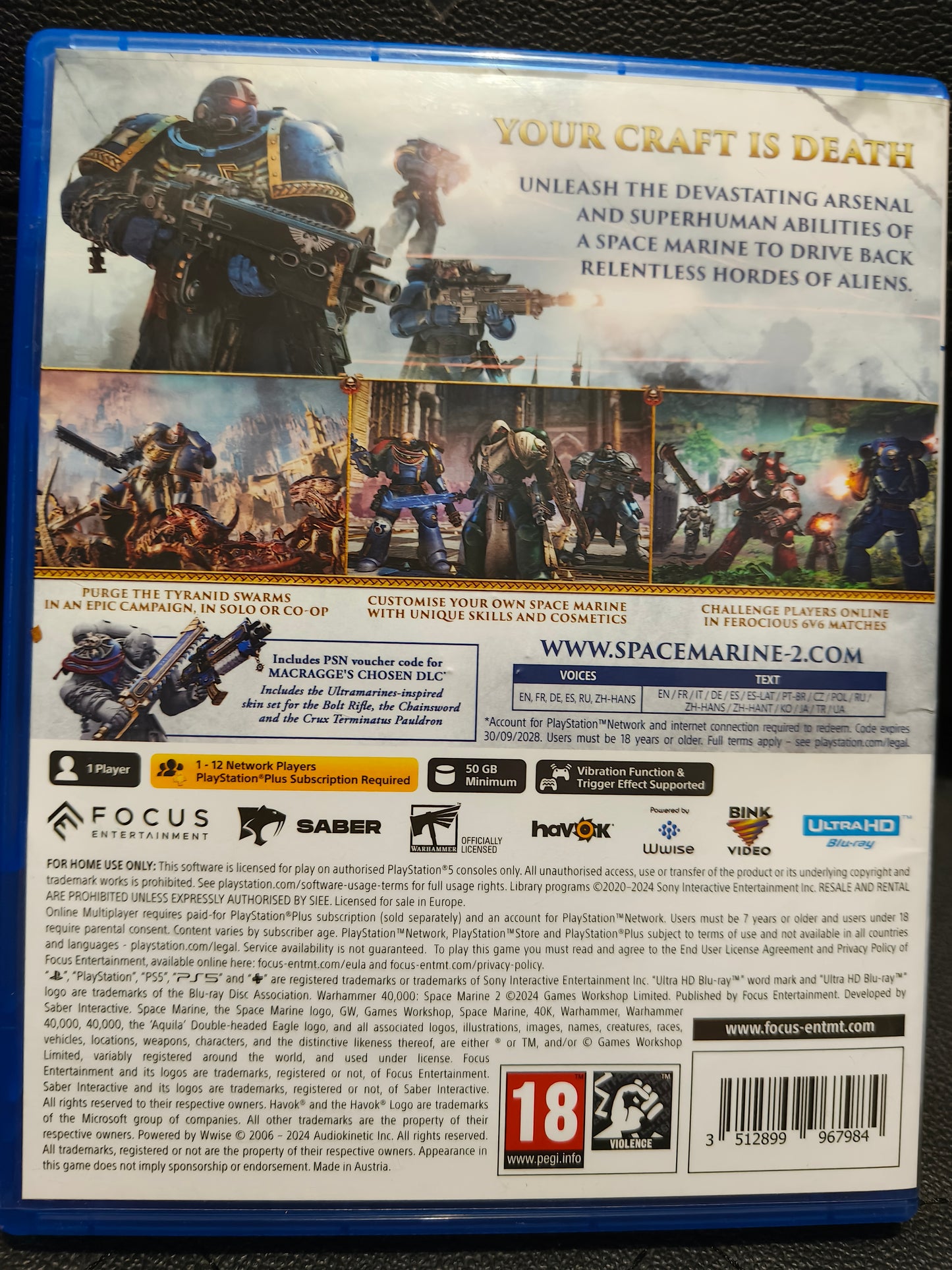 Warhammer 40000 spacemarine ps5