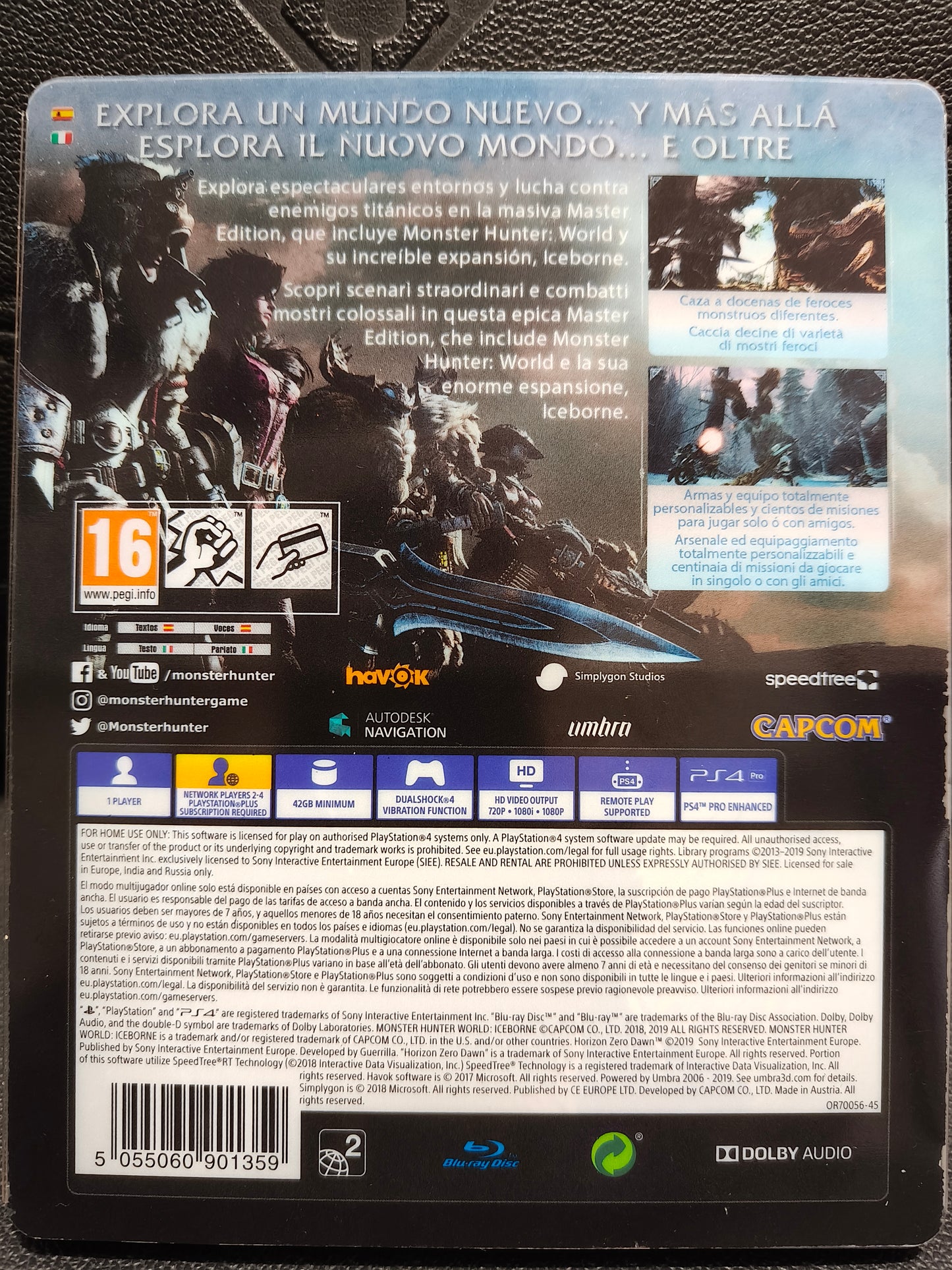 Monster hunter world iceborne master edition steelbook ps4