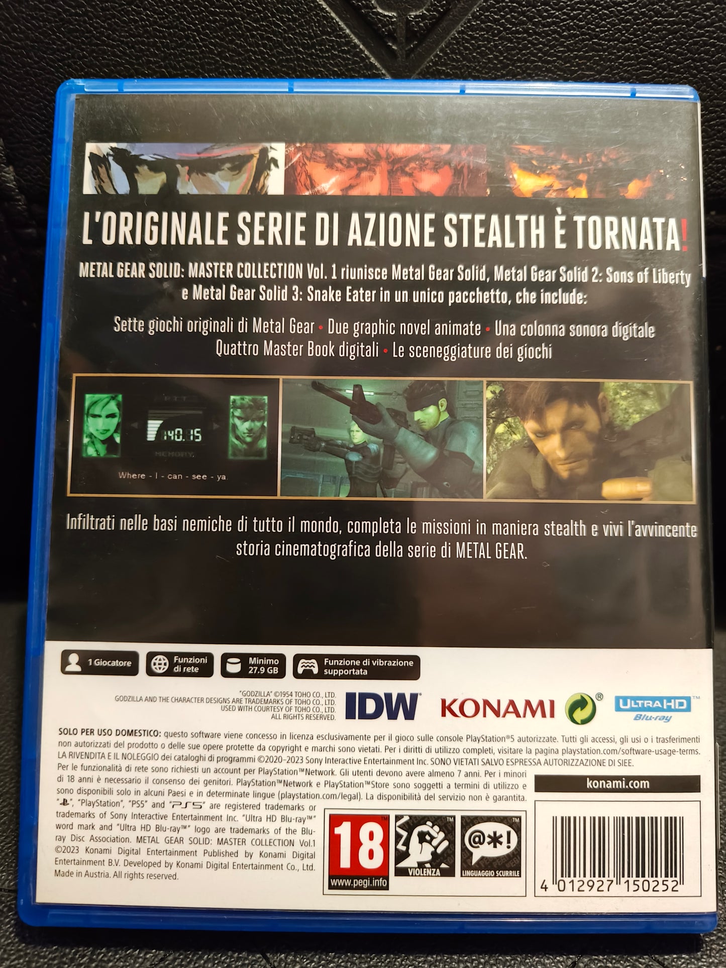 Metal Gear solid master collection volume 1 ps5