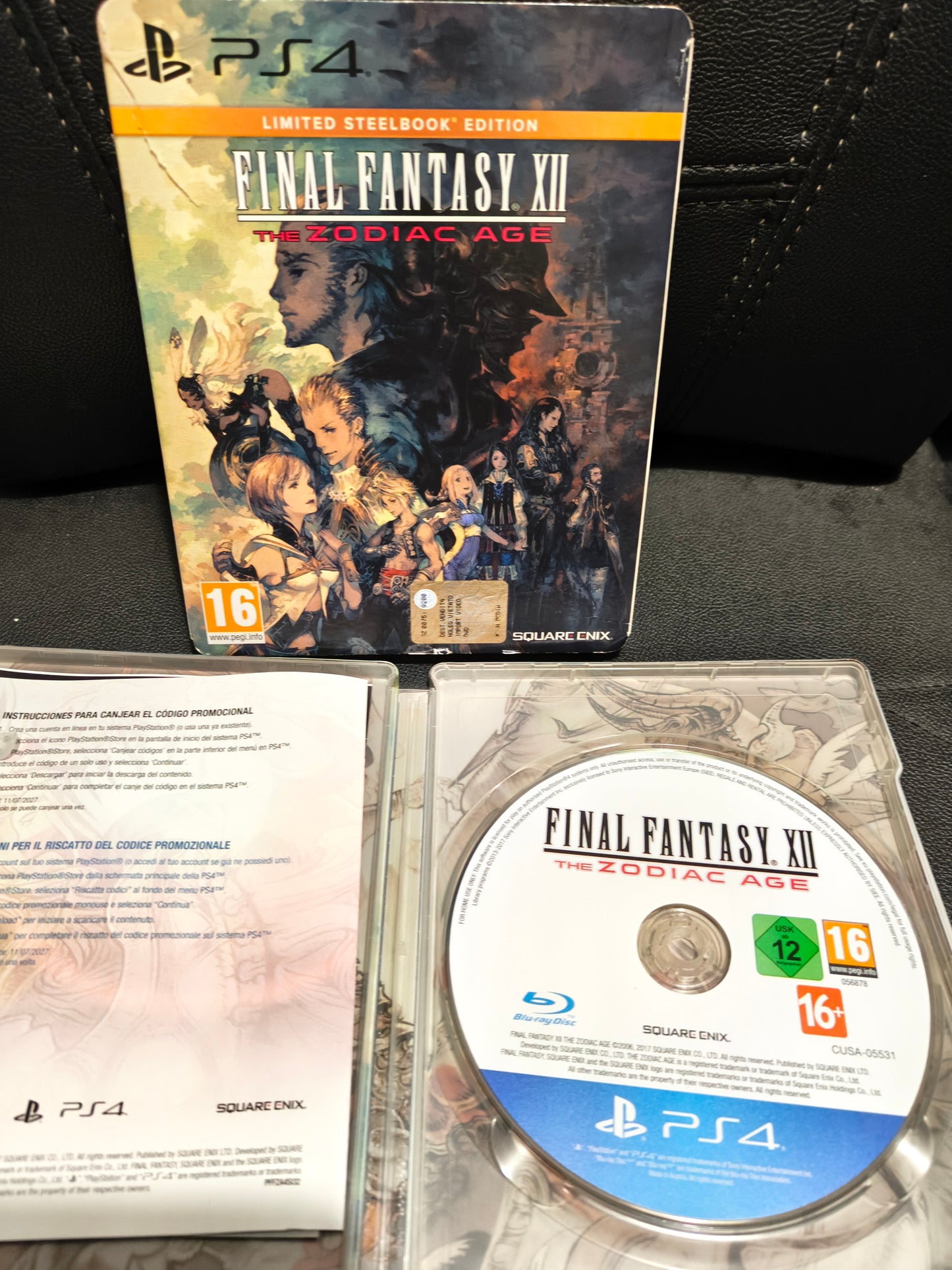 Final fantasy XII limited edition steelbook ps4