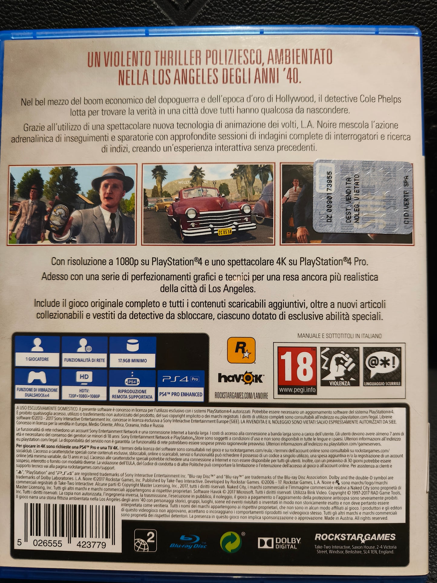 L.a. noire ps4