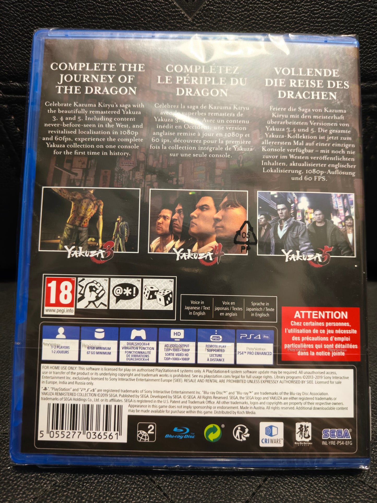 The Yakuza remastered collection ps4 sealed