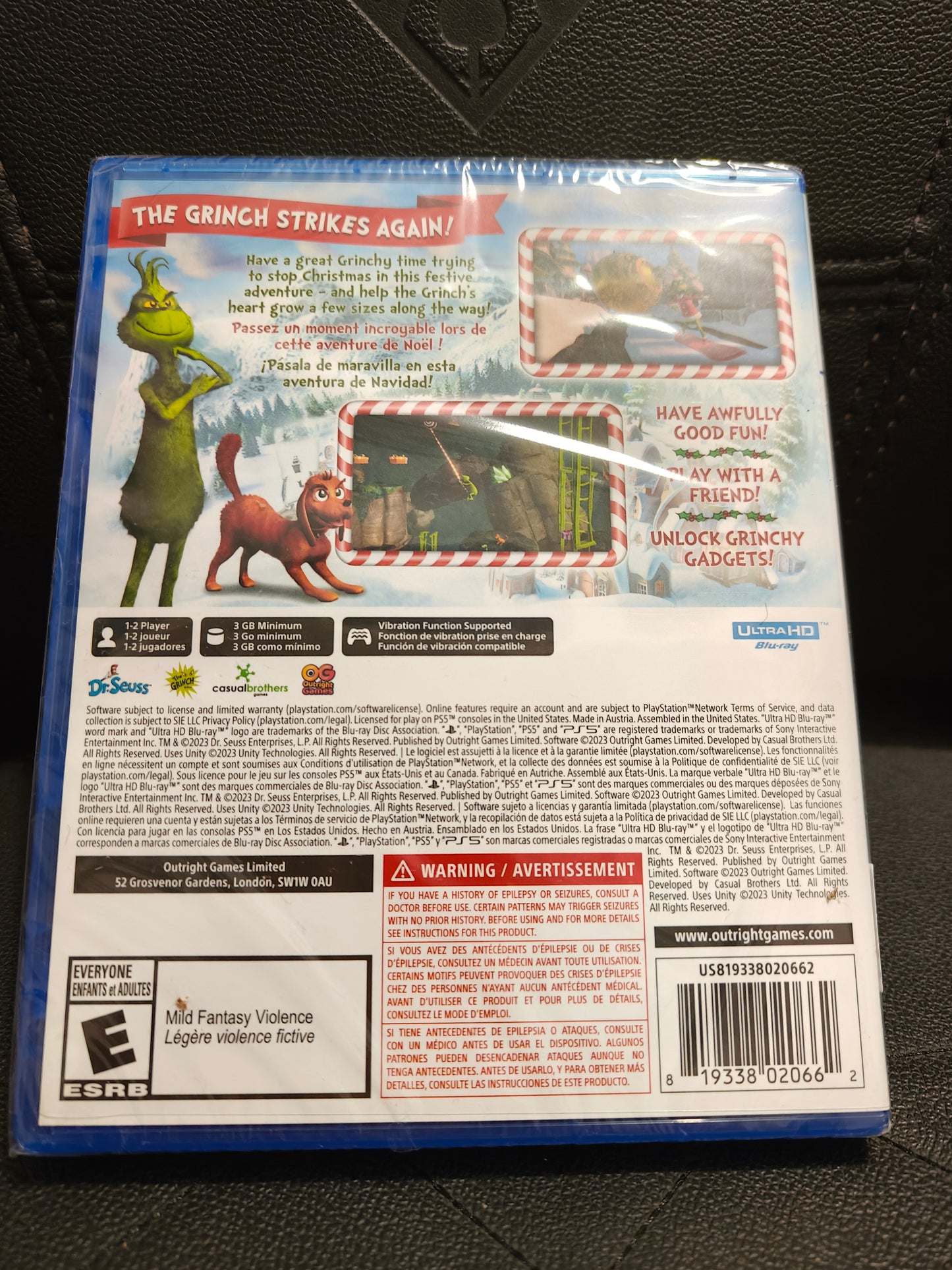 The Grinch Christmas Adventure ps5 sealed