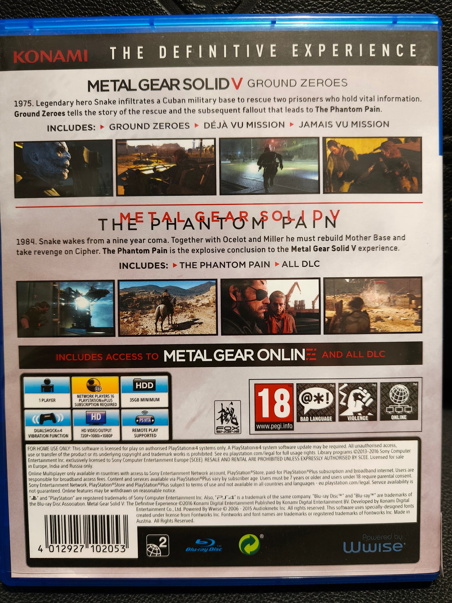 Metal Gear solid 5 the definitive experience ps4