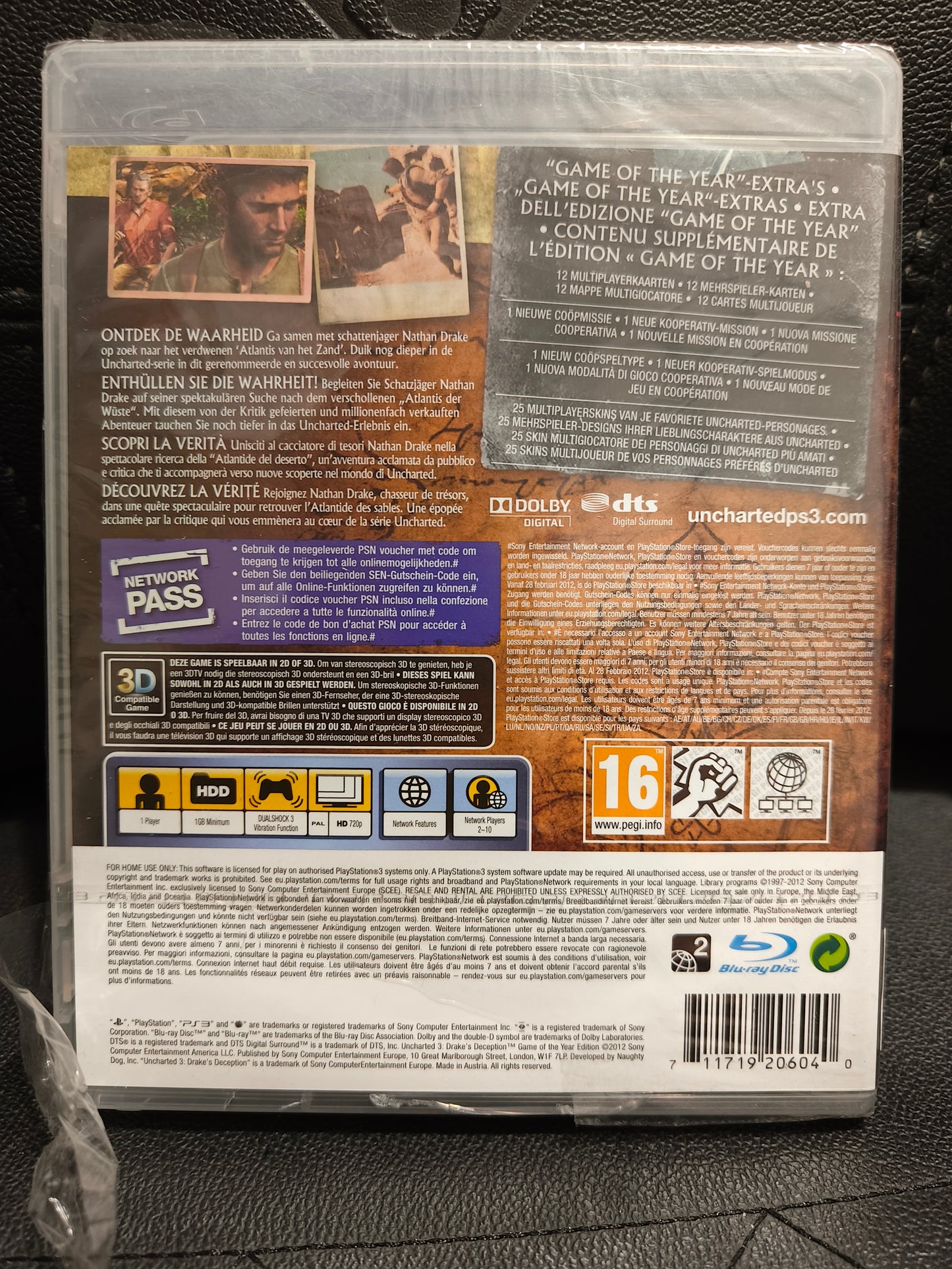 Uncharted 3 ps3 sealed