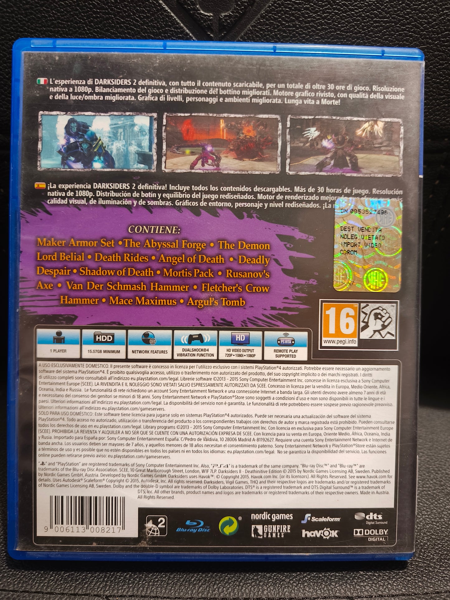 Darksiders II deathinitive edition ps4