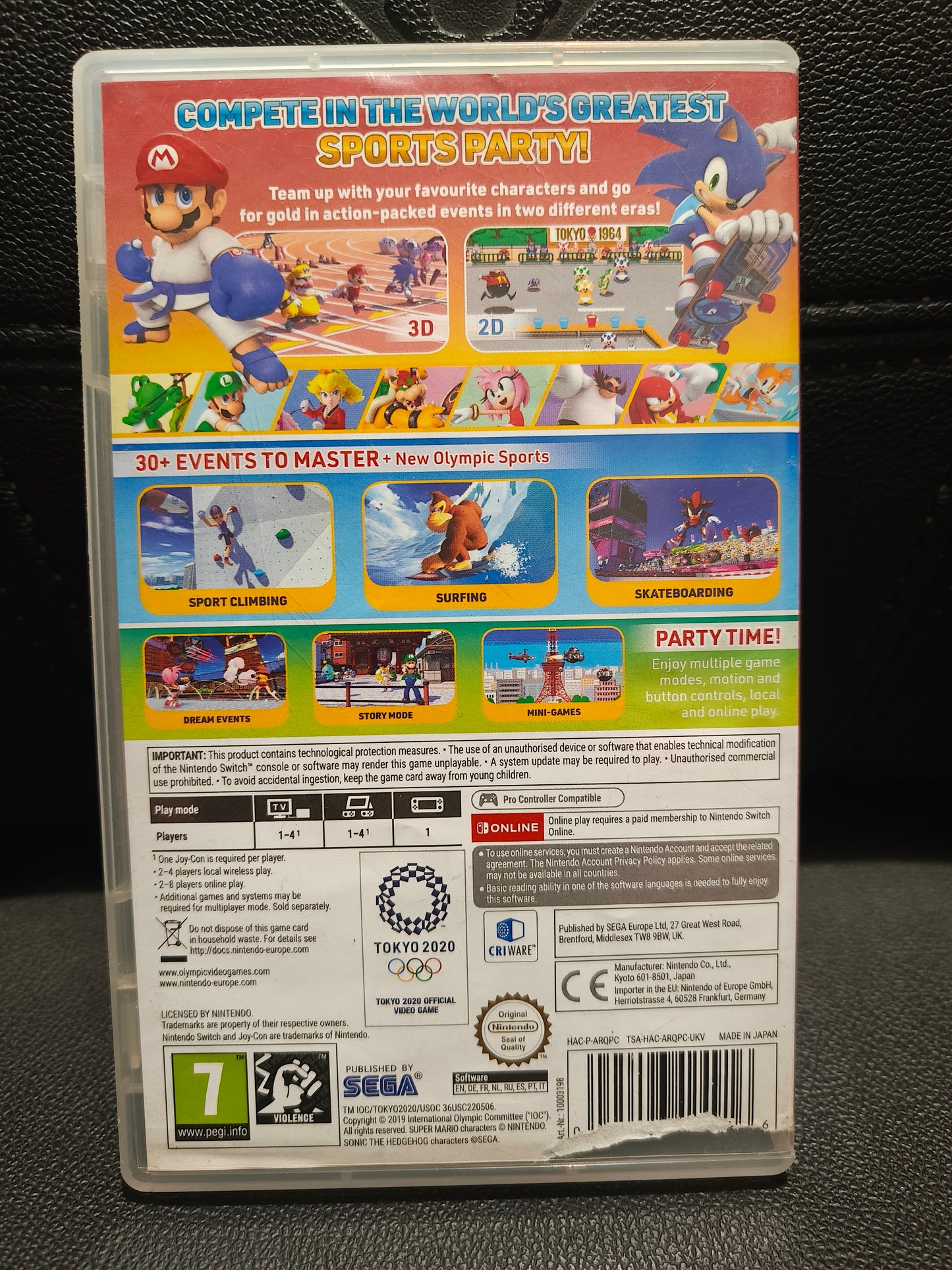 Mario e sonic ai giochi olimpici switch