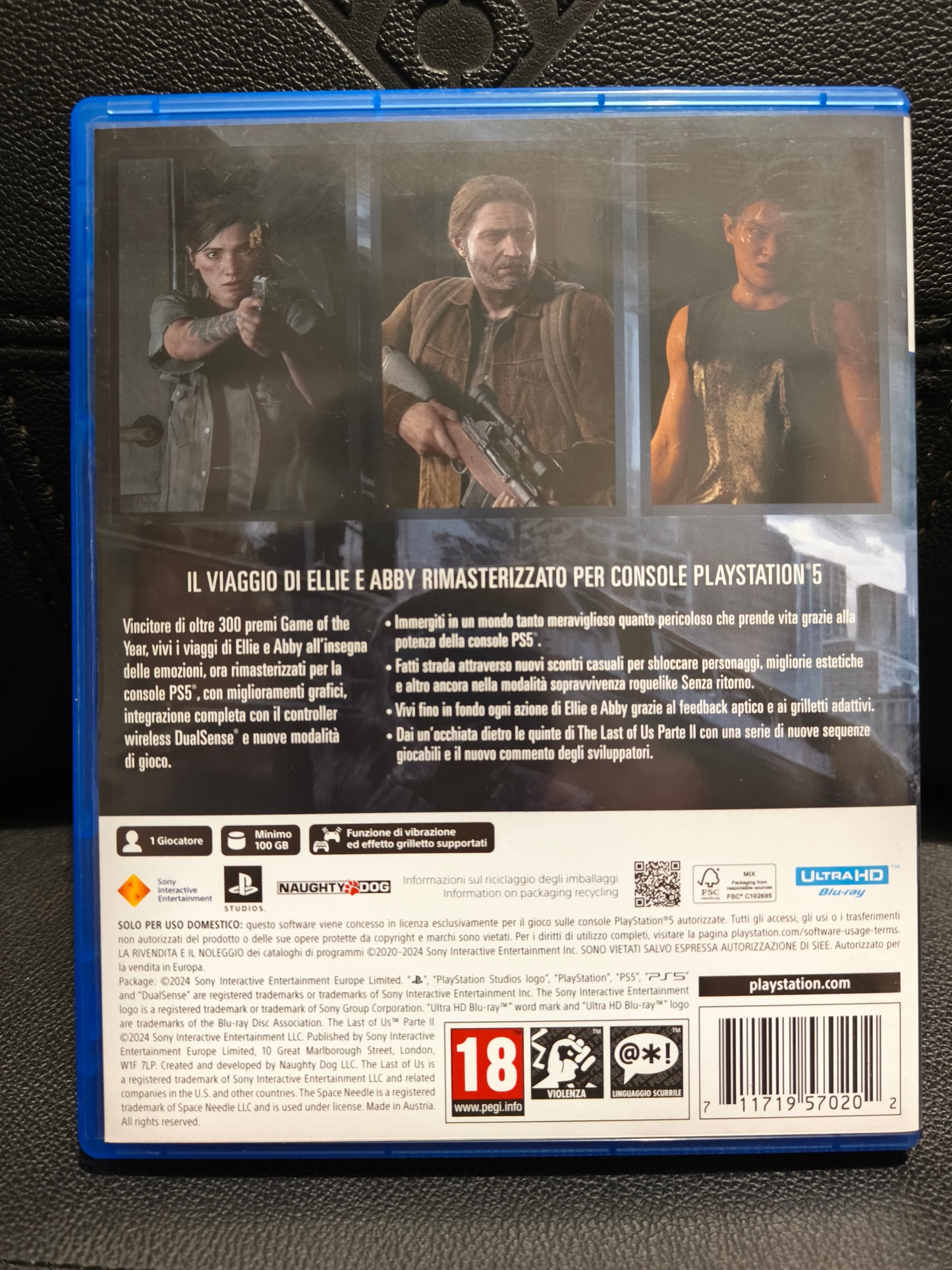 The last of US parte 2 remastered ps5